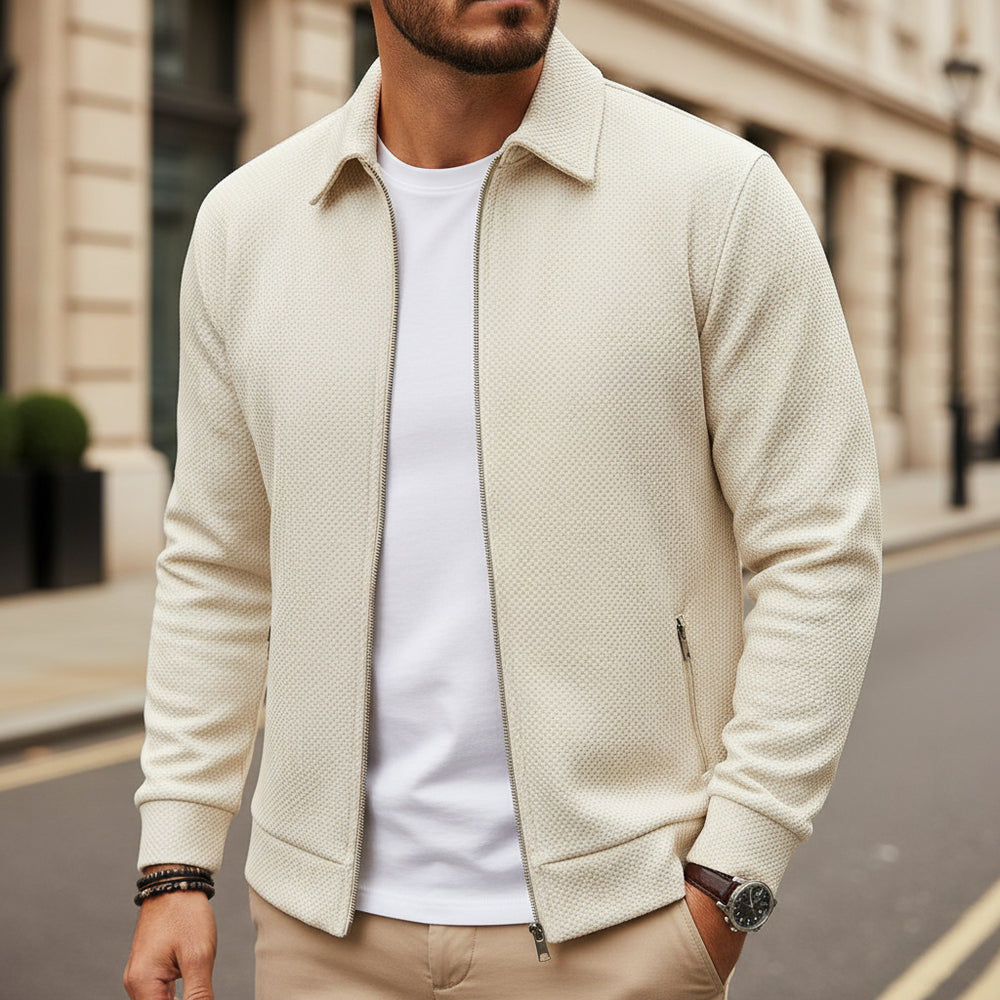 Doria – Men’s Zip Up Cardigan | Stand-Up Collar, Versatile Style 0